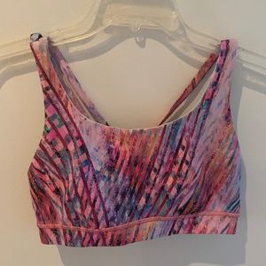 Lululemon Energy Bra Pink Blue Lavender 10